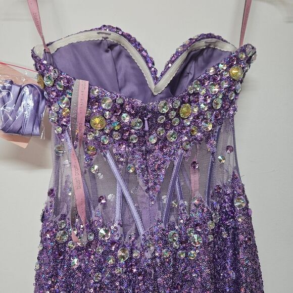 NWT Blush Prom Sequin Prom Dress Size 00 - Picture 7 of 12